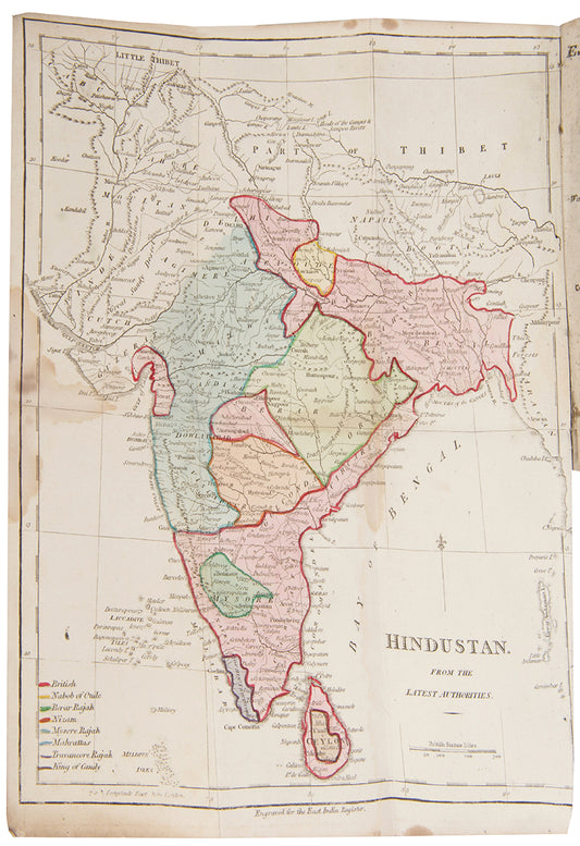 The East-India Register and Directory for 1807 by John Mathison and Alexander Mason, a scarce early edition of the EIC registry with the hand-coloured map.