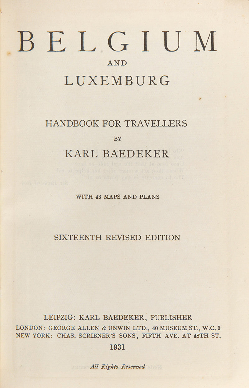 Last English edition covering Belgium