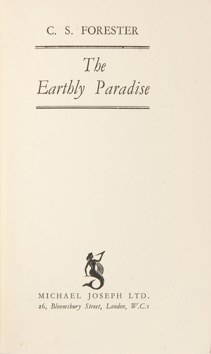 First edition of C.S. Forester's The Earthly Paradise.