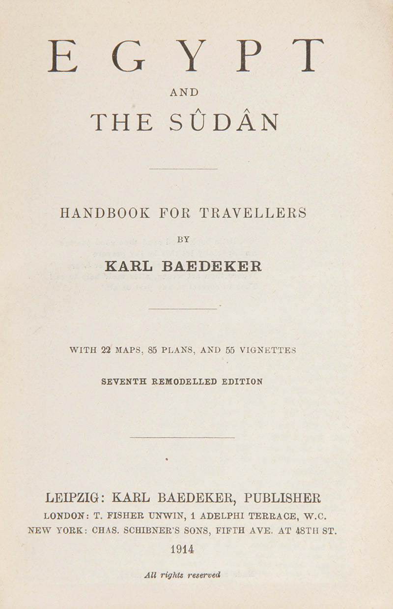 Last edition of this classic Baedeker