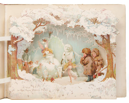 A pop up book, Peeps into Fairyland, with six bright pop-up illustrations, by E. Stuart Hardy, also featuring an introduction by F.E Weatherly