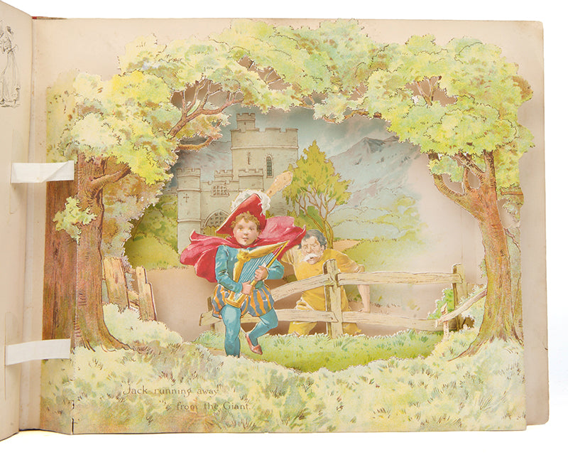 A pop up book, Peeps into Fairyland, with six bright pop-up illustrations, by E. Stuart Hardy, also featuring an introduction by F.E Weatherly