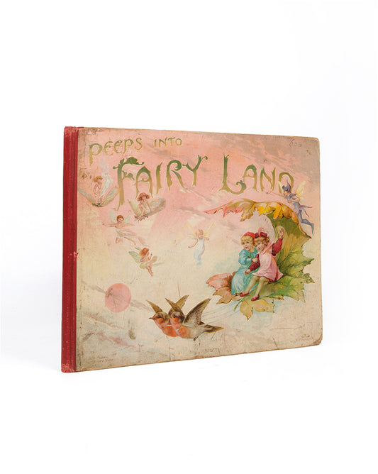 A pop up book, Peeps into Fairyland, with six bright pop-up illustrations, by E. Stuart Hardy, also featuring an introduction by F.E Weatherly