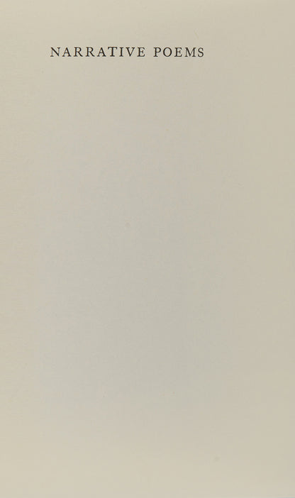 A curious misprint of the first US edition of C.S. Lewis' Narrative Poems