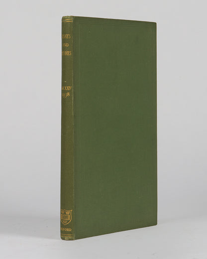 A scarce collection of essays and studies by members of the English Association featuring the Fifteenth Century Heroic Line by C.S. Lewis