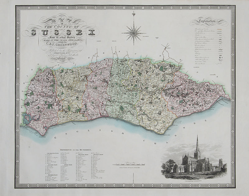Map of the County of Sussex,