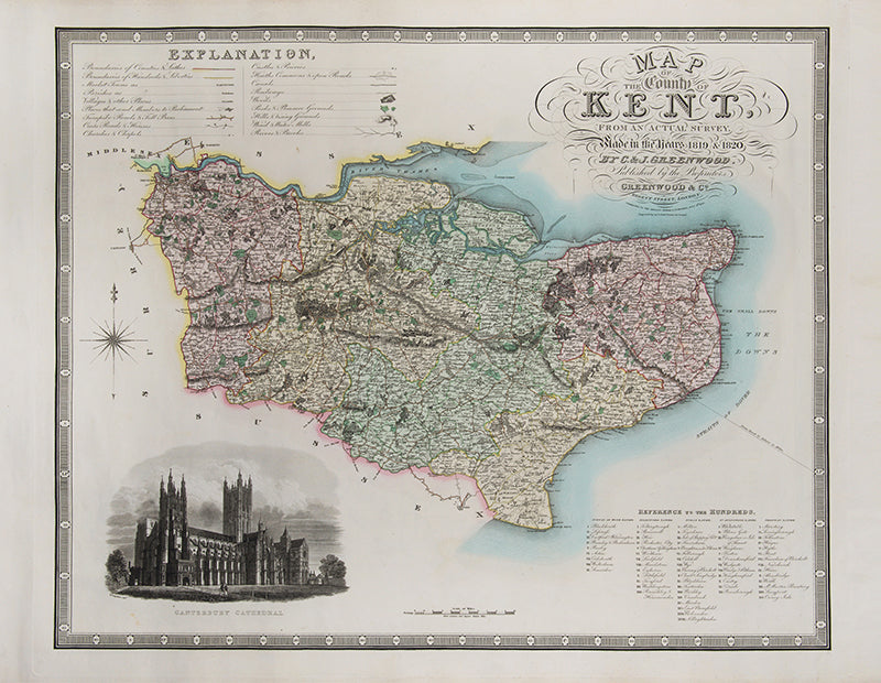 Map of the County of Kent,