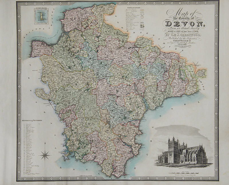 Map of the County of Devon,