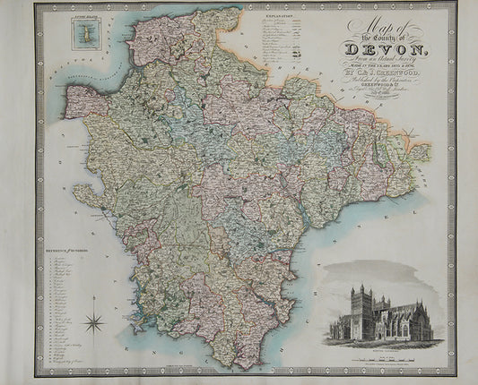 Map of the County of Devon,