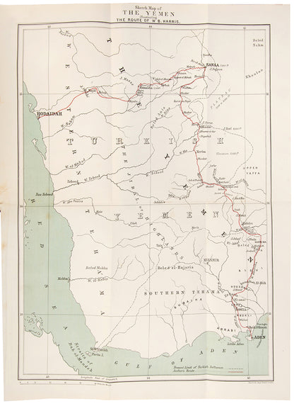 First edition of A Journey through the Yemen by Walter Harris, the scarce fully gilt issue of this account of a journey from Aden to Al Hudaydah together with a history of the country.