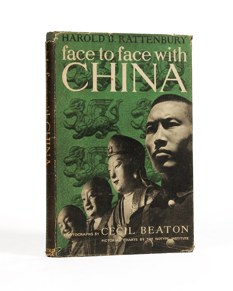 First edition of Face to Face with China by Harold Rattenbury, illustrated with photos by Cecil beaton and charts by Otto and Marie Neurath's Isotype Institute.