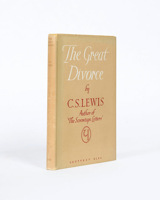A choice example of the first edition, first impression of C.S. Lewis' allegorical Christian work The Great Divorce