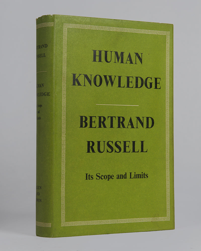 The first edition of Bertrand Russell's insightful empircal study, Human Knolwedge
