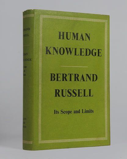 The first edition of Bertrand Russell's insightful empircal study, Human Knolwedge