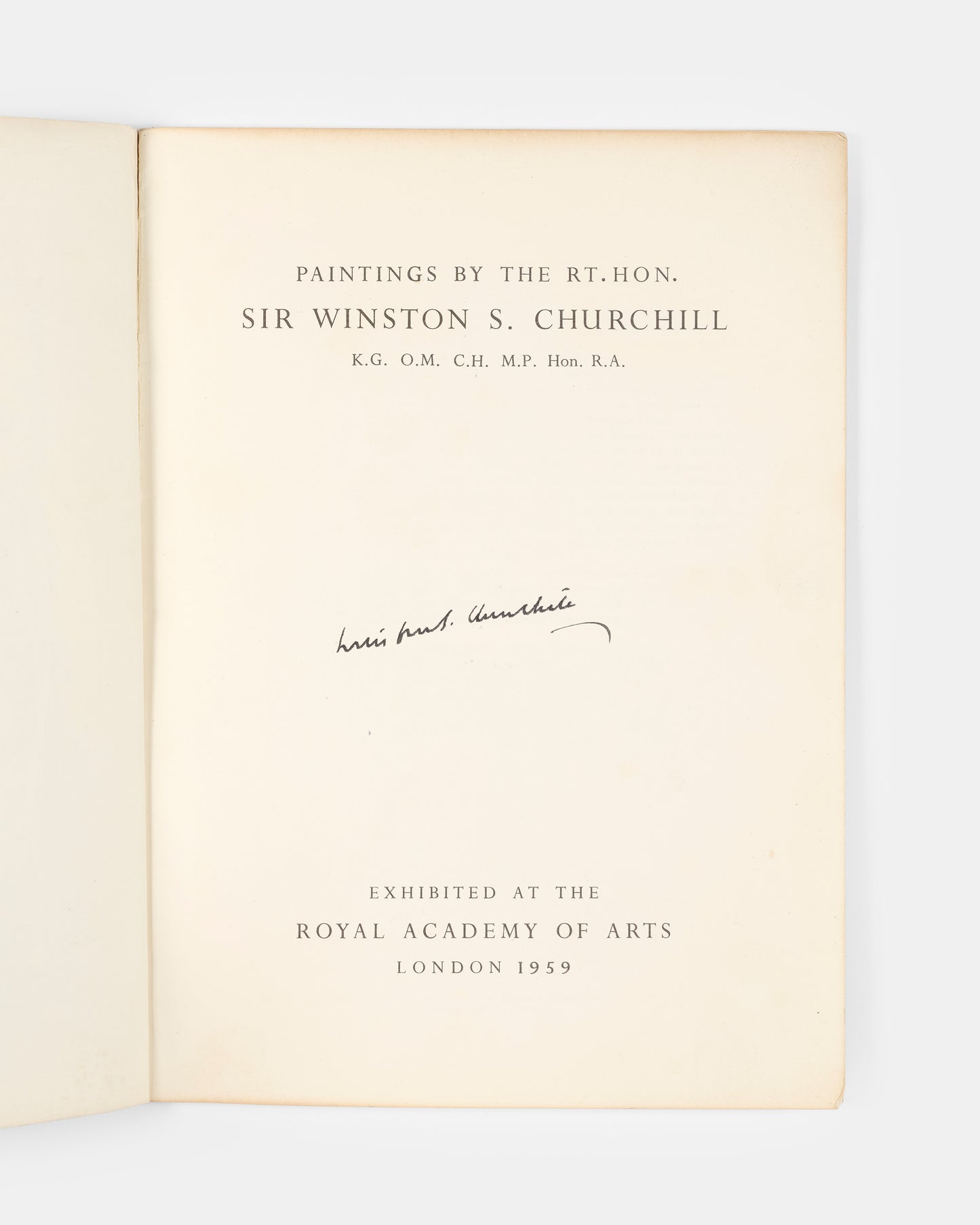 A signed, illustrated copy of the Paintings by the Rt. Hon. Sir Winston Churchill.