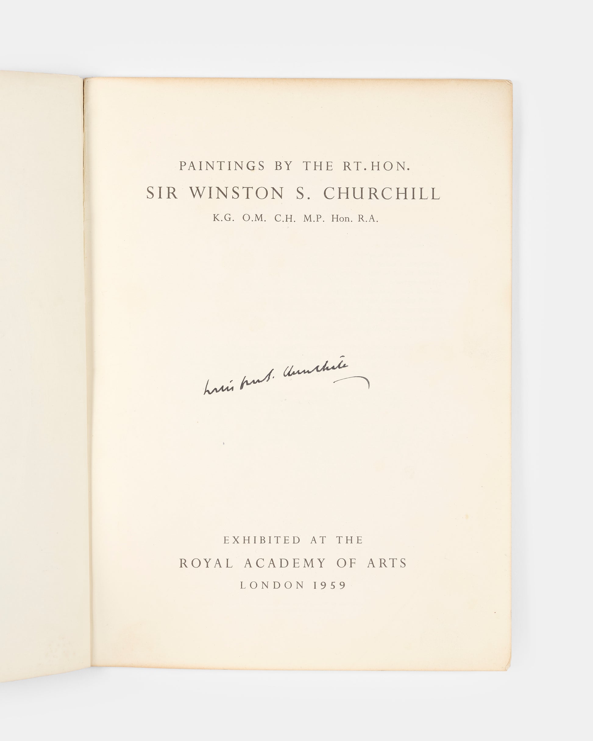 A signed, illustrated copy of the Paintings by the Rt. Hon. Sir Winston Churchill.