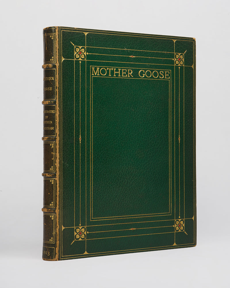 A beautifully illustrated edition of Charles Perrault's Mother Goose Old Nursery Rhymes, illustrated and signed by Arthur Rackham, the deluxe issue with 13 colour illustrations