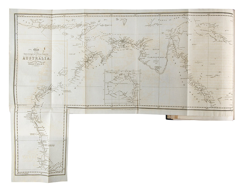 First edition of Narrative of a Survey of the Intertropical and Western Coasts of Australia by Phillip King, in a handsome contemporary binding and with the often missing half titles, errata leaf, and final colophon.