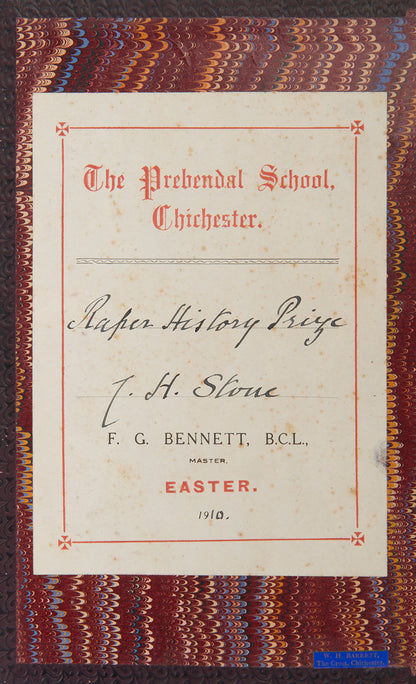 A very handsome set of Shakespeare's complete works in a prize-binding for a former student from Prebandal School.