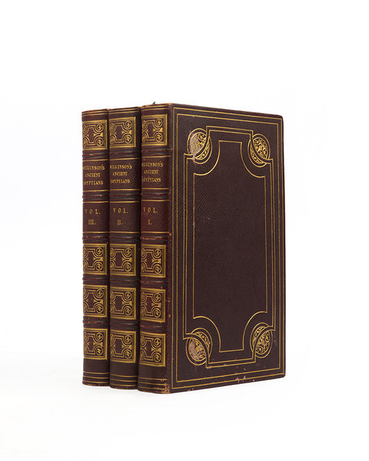 First edition of Wilkinson's Manners and Customs of the Ancient Egyptians, a classic work of Egyptology in a fine contemporary signed binding.