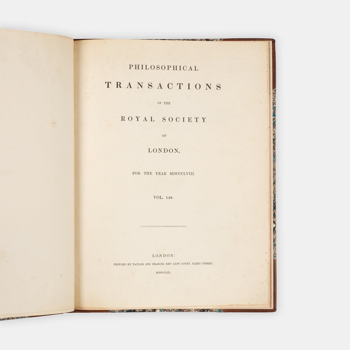 First edition of the first work on the theory of matrices, Memoire on the Theory of Matrices, published in 1858 by the founder of the field, Arthur Cayley.