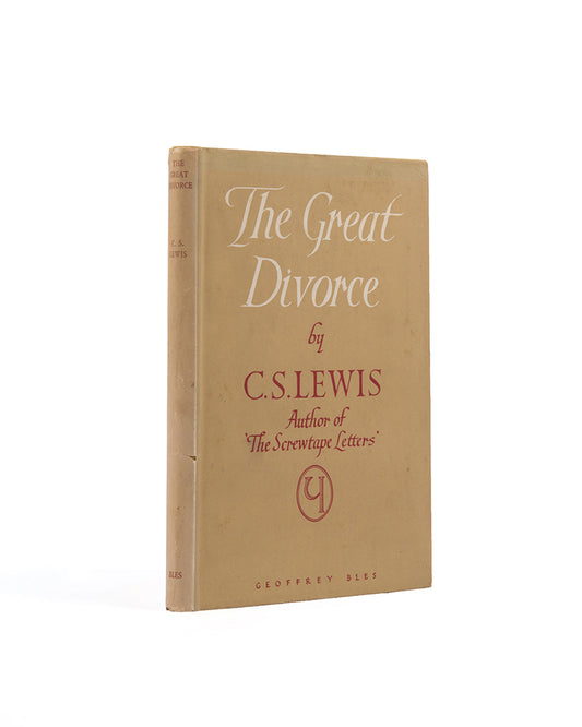 The first edition of C.S. Lewis' Great Divorce, in the original publisher's binding and unclipped dustjacket