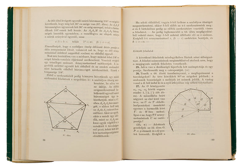 First edition of rare title Szemléletes Geometria (Visual Geometry) by prominent Hungarian mathematician Ferenc Kárteszi.