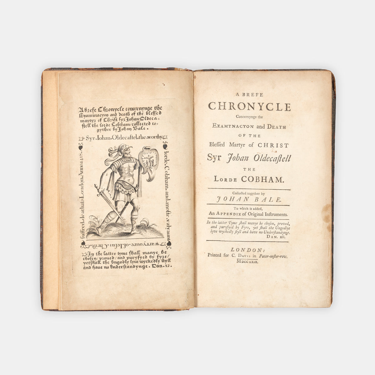 The first C. Davis edition of John Bale's Brefe Chronycle, an important source for the life and times of Sir John Oldcastle