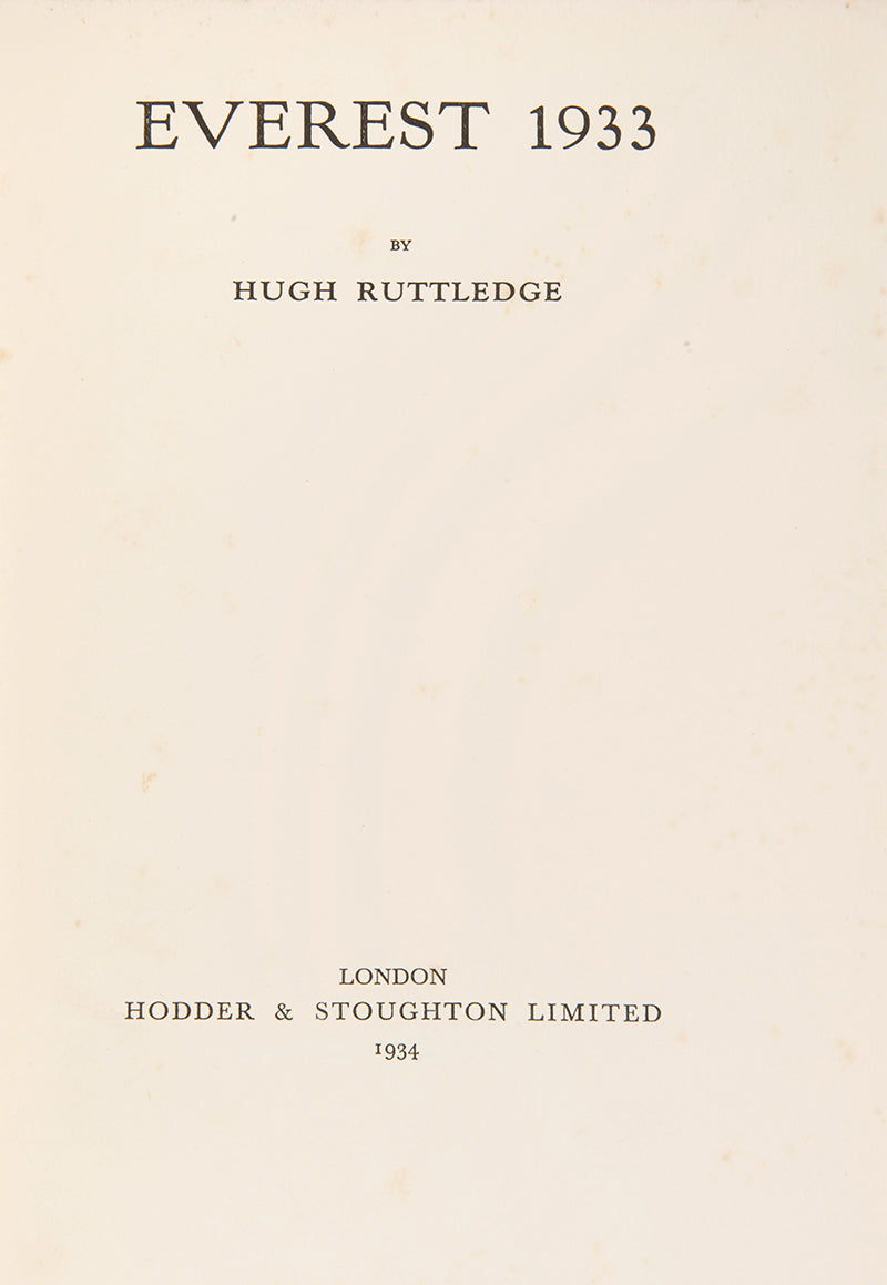 The fourth Everest espedition.