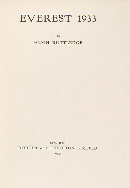 The fourth Everest espedition.