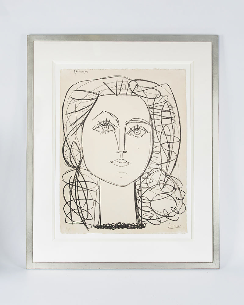 pablo picasso, francoise, 1946, lithograph, signed by the artist and numbered from the edition of 50