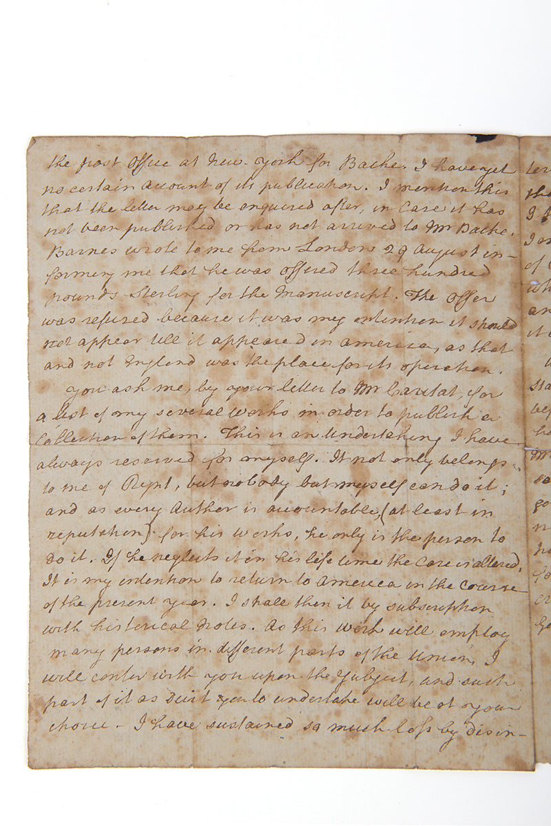 An extraodiairny redsicovered letter from Thomas Paine to Colonel JOhn Fellows reiterating his call that President George Washington 