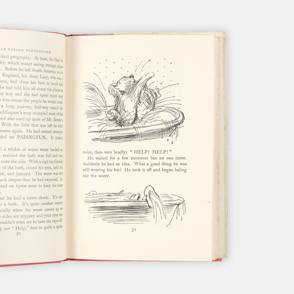The debut of Paddington Bear a certain bear from Peru with a penchant for marmalade sandwiches, by Michael Bond; a very good first edition in the dust-jacket