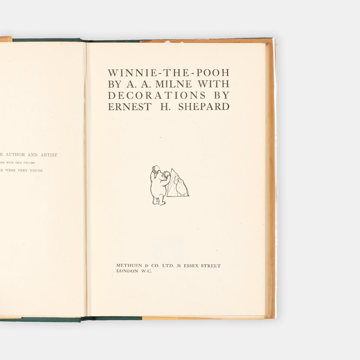 'How lucky am I to have something that makes saying goodbye so hard' a lovely copy of this perennial children's classic by A A Milne and illustrated by E H Shepard