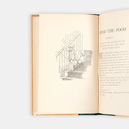 'How lucky am I to have something that makes saying goodbye so hard' a lovely copy of this perennial children's classic by A A Milne and illustrated by E H Shepard