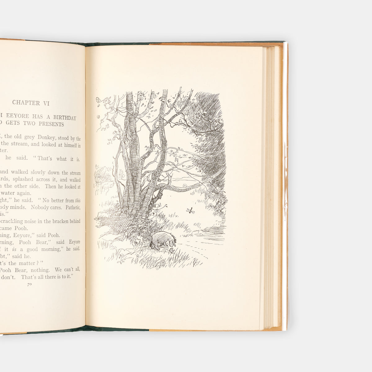 'How lucky am I to have something that makes saying goodbye so hard' a lovely copy of this perennial children's classic by A A Milne and illustrated by E H Shepard