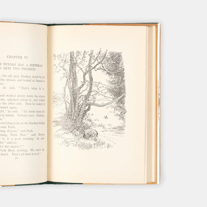 'How lucky am I to have something that makes saying goodbye so hard' a lovely copy of this perennial children's classic by A A Milne and illustrated by E H Shepard