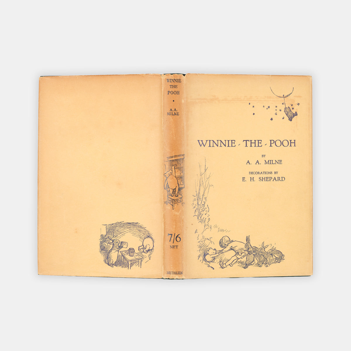 'How lucky am I to have something that makes saying goodbye so hard' a lovely copy of this perennial children's classic by A A Milne and illustrated by E H Shepard