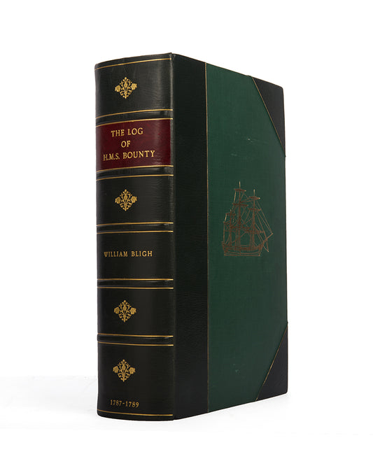Anniversary edition of the full facsimile of the manuscript of The Log of H.M.S. Bounty 1787-1789, signed by Admiral of the Fleet Lord Mountbattenn, and one of only 500 copues.