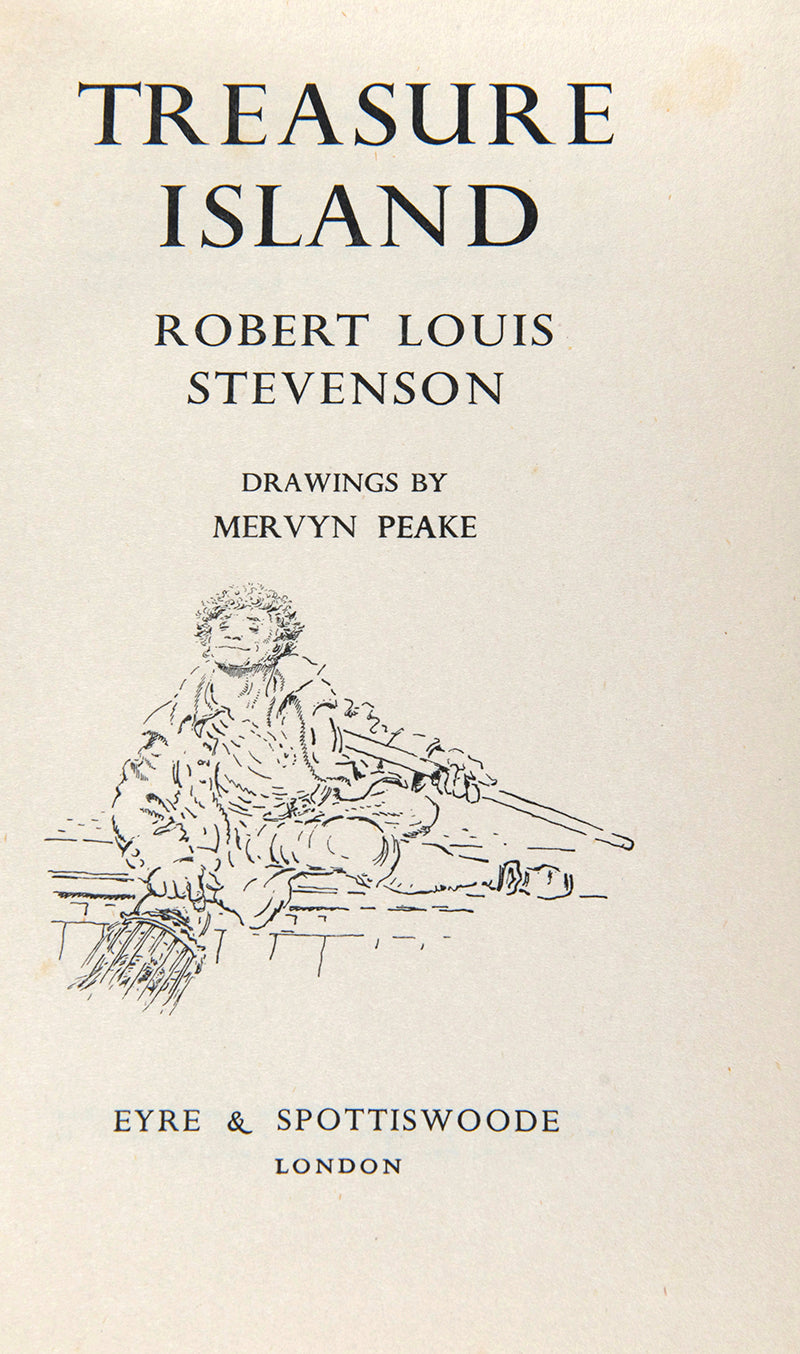 An attractive edition of Robert Louis Stevenson's, Treasure Island, a classic tale of piracy and betrayal on the high seas, superbly illustrated by Mervyn Peake, 1949