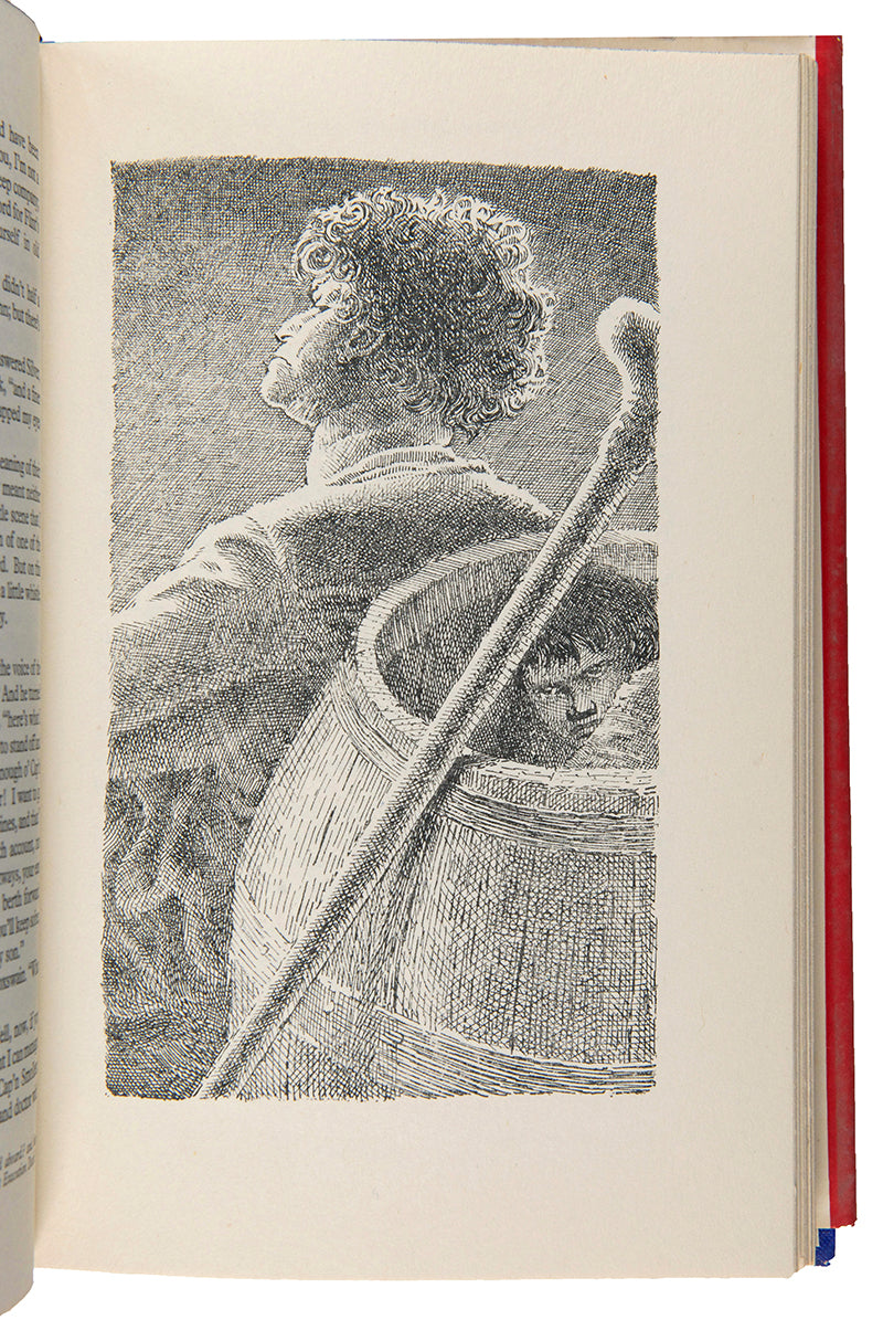 An attractive edition of Robert Louis Stevenson's, Treasure Island, a classic tale of piracy and betrayal on the high seas, superbly illustrated by Mervyn Peake, 1949