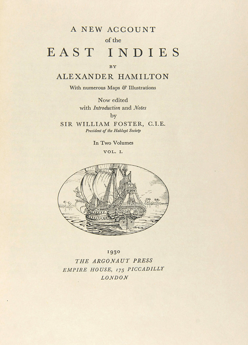 A beautifully printed edition of Alexander Hamilton's Account of the East Indies.