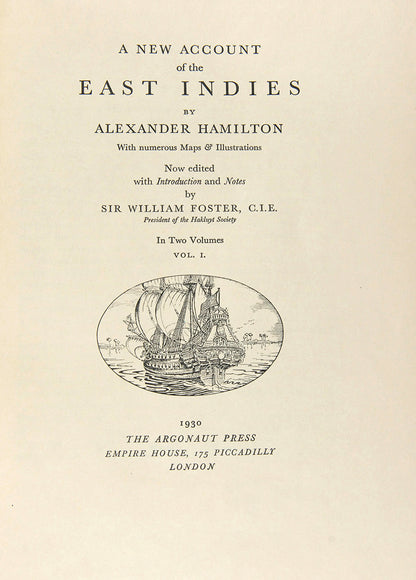 A beautifully printed edition of Alexander Hamilton's Account of the East Indies.