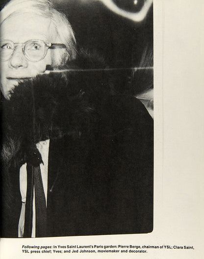 Andy Warhol's Exposures features his photographs and profiles of many of his famous friends including Liza Minnelli, Steve Rubell, Bianca Jagger, Halston, André Leon Talley, and Diana Vreeland.