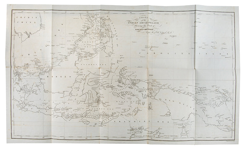 The author's copy, with his bookplate, of A Visit to the Indian Archipelago by Henry Keppel, an important explorer of Borneo, Philippenes and South China Sea.