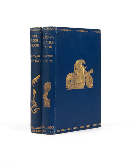 An attractive set of early editions of Kipling's The Jungle Book and The Second Jungle Book, his best known collection of stories.