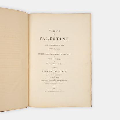 First editionso of Views in Palestine and Views in the Ottoman Empire by Luigi Mayer, often found together, with 48 impressive coloured plates showing the Holy Land and the Ottoman Empire.