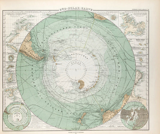 Smart copy of this important Handatlas by Adolf Stieler, the leading German atlas of its day.