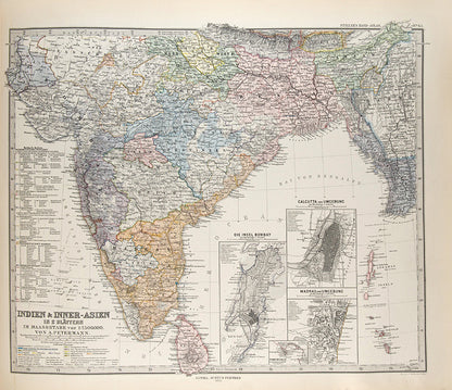 Smart copy of this important Handatlas by Adolf Stieler, the leading German atlas of its day.