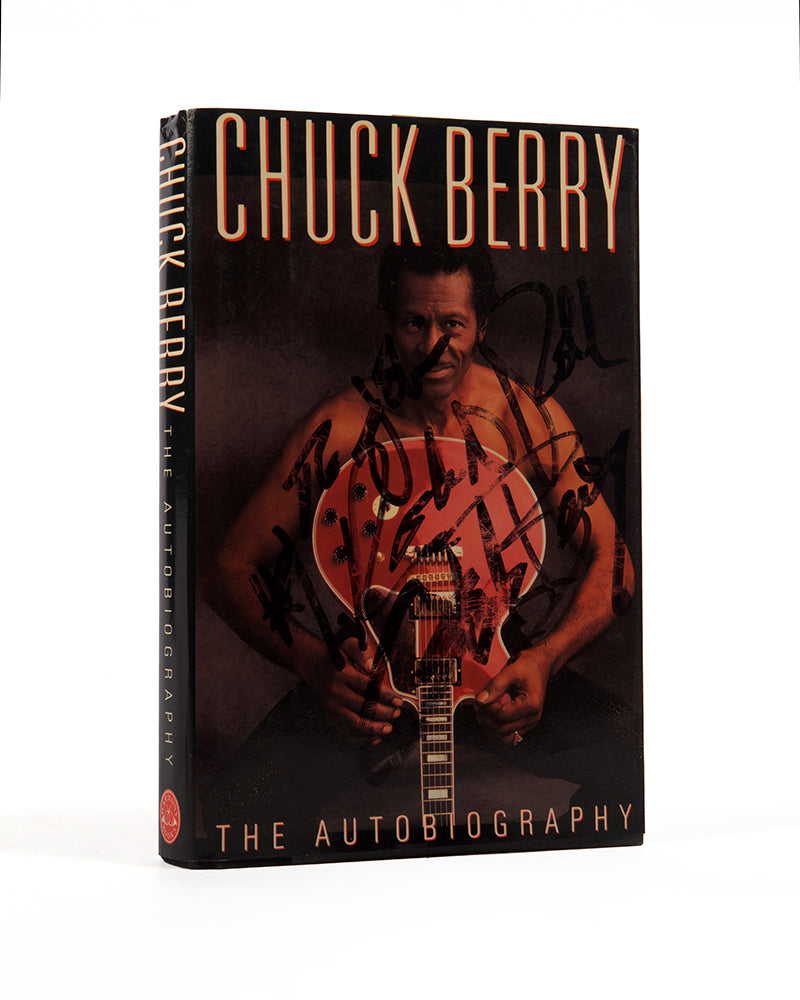 First edition of The Autobiography by Chuck Berry, inscribed by the author on the dustjacket.